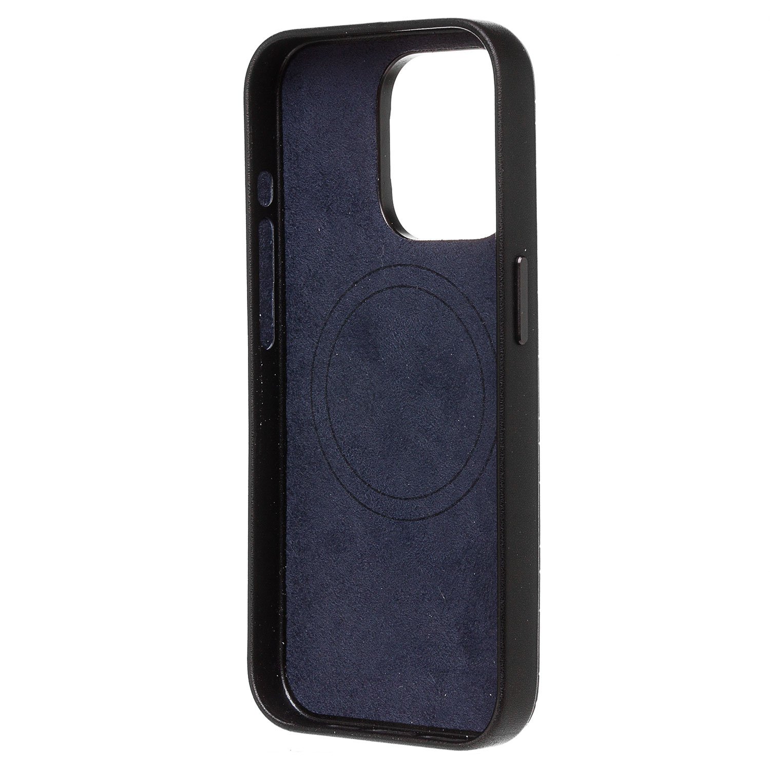 Чехол SM089 экокожа MagSafe iPhone 15 Pro, синий
