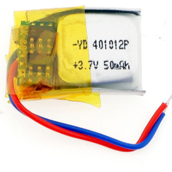 АКБ универсальная на проводах 20/ 10/ 4 мм (3.7V, 50mAh)