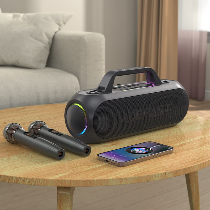 Колонка портативная ACEFAST K1 Party wireless speaker Bluetooth, черная