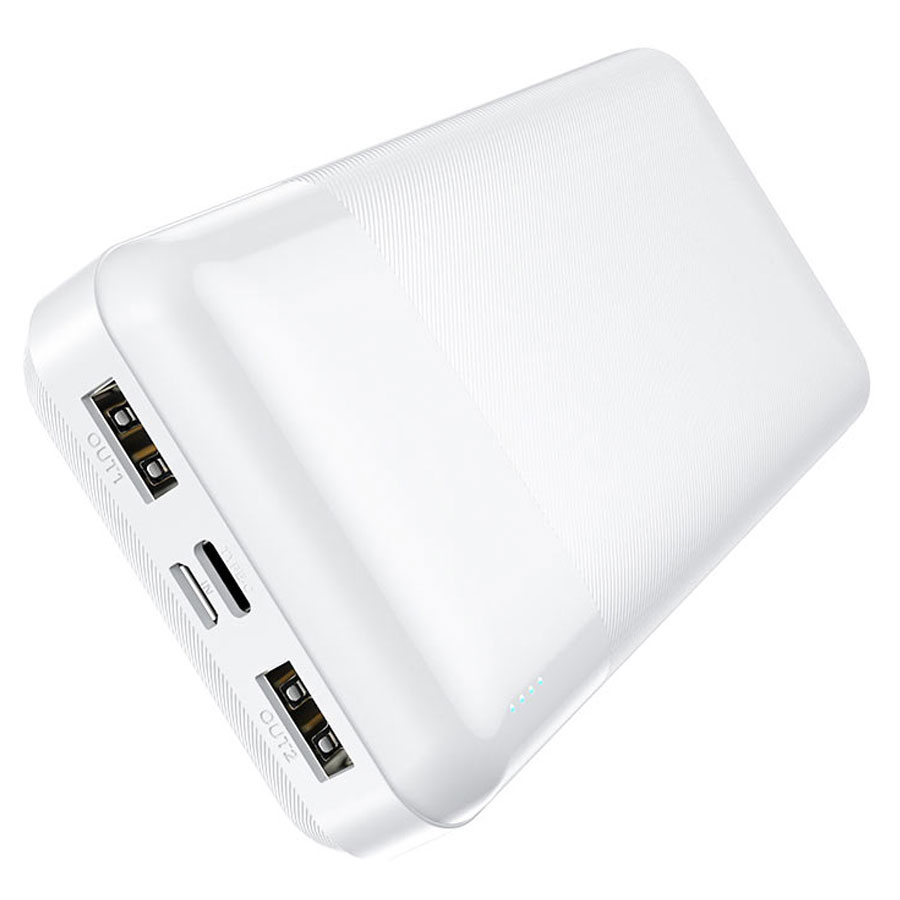 Внешний аккумулятор Power Bank 20000 mAh HOCO J72a Easy Travel, белый