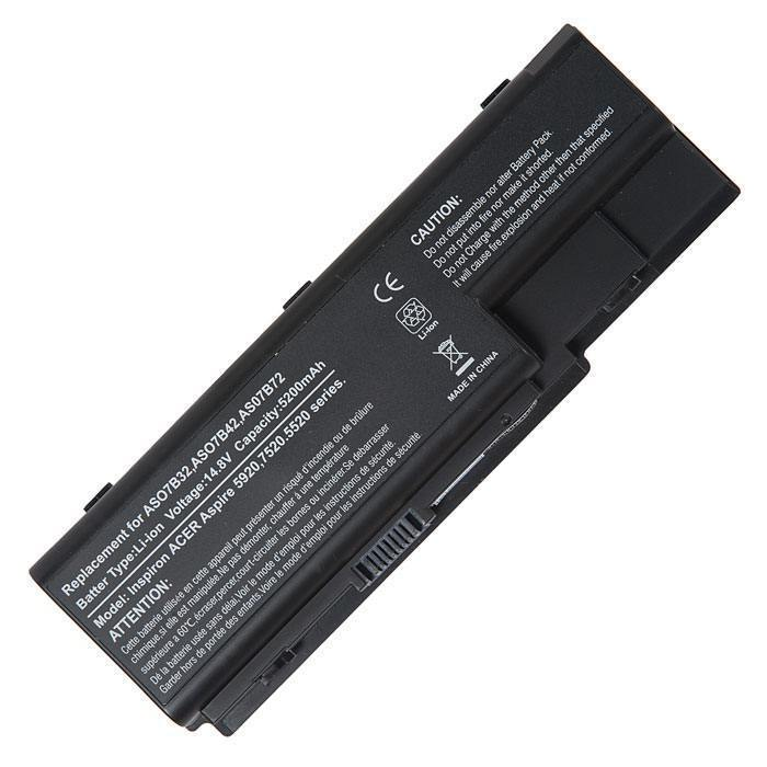АКБ для ноутбука Acer Aspire 5520/5920/6920G, 11.1V 4400mAh черная (Org)