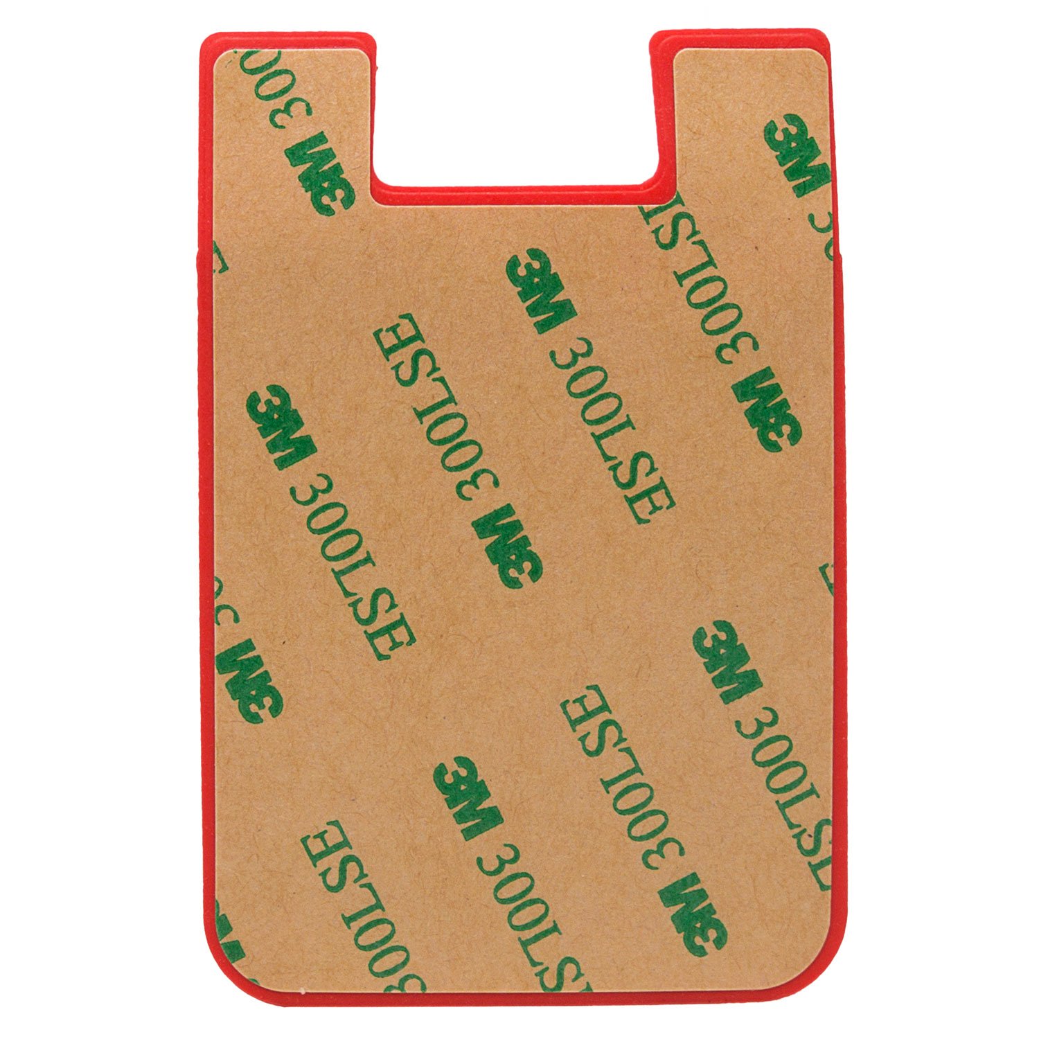 Картхолдер - футляр для карт на клеевой основе, красный 01