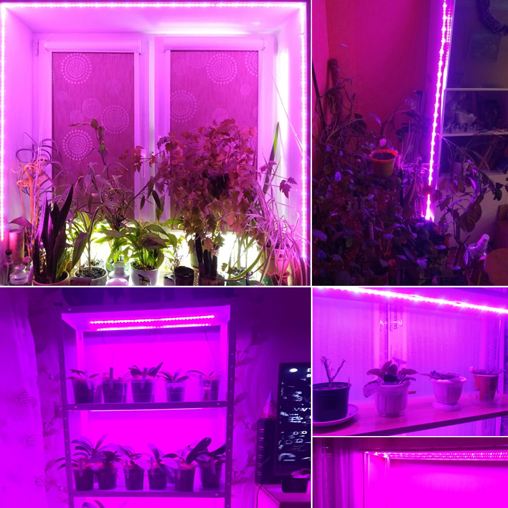 Фито-лента Огонек OG-LDL37 USB (4м, IP65) розовая