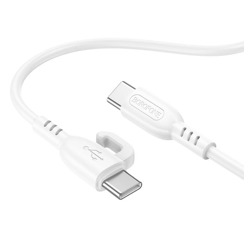 USB-C кабель BOROFONE BX91 Symbol Type-С to Type-С PD60W (3.0A, 100см), белый