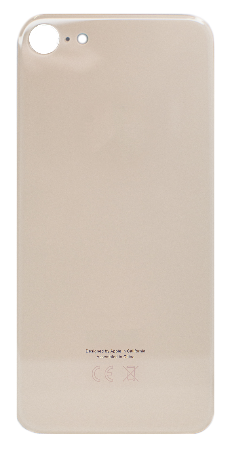 Задняя крышка iPhone 8 стеклянная, легкая установка, золото (CE)