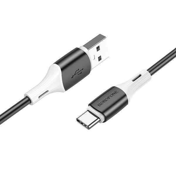 USB кабель Type-C BOROFONE BX79 Термостойкий, силикон (100см. 3A), черный