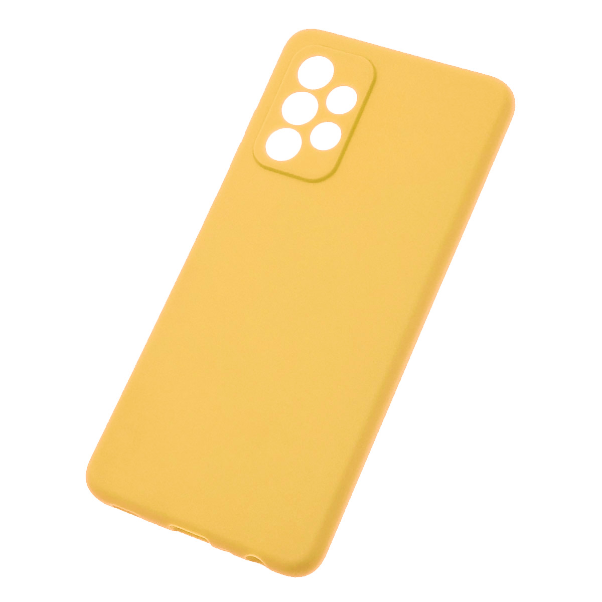 Чехол силиконовый гладкий Soft Touch Samsung A52, желтый