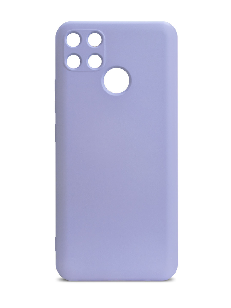 Чехол силиконовый гладкий Soft Touch Realme C25S, сиреневый