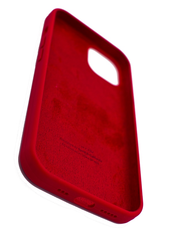 Чехол силиконовый гладкий Soft Touch iPhone 13 mini, красный №14 (закрытый низ)