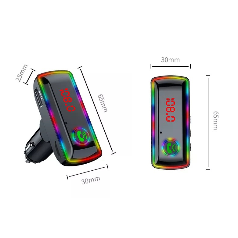 USB MP3 плеер с FM трансмиттером с дисплеем TDS TS-CAF22 черный