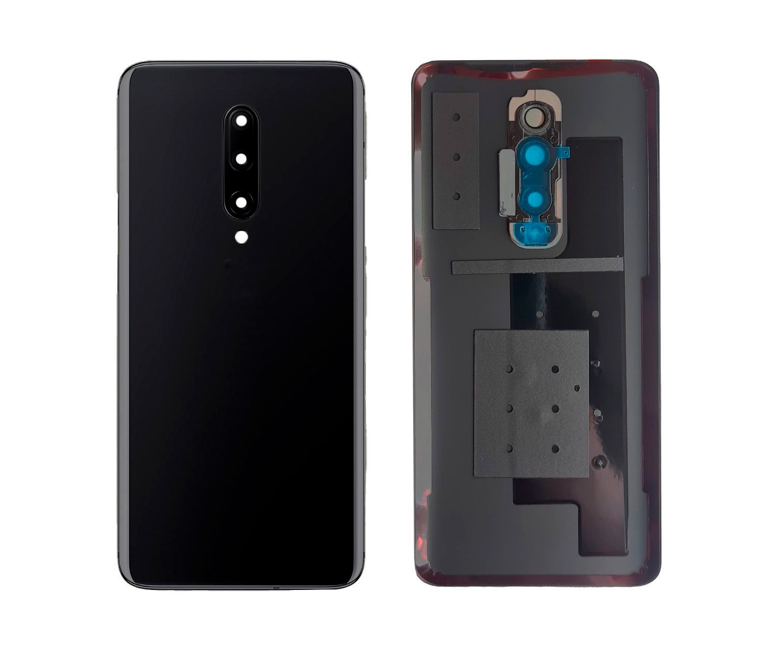 Задняя крышка в сборе со стеклом камеры OnePlus 7 Pro (Черный) Premium (Org)
