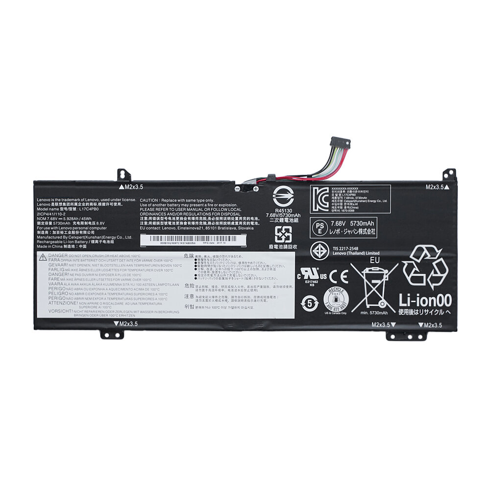 АКБ для Lenovo Flex 5 Chrome 14IAU7 (L21M4PG4) 7.72V 51Wh (Org)