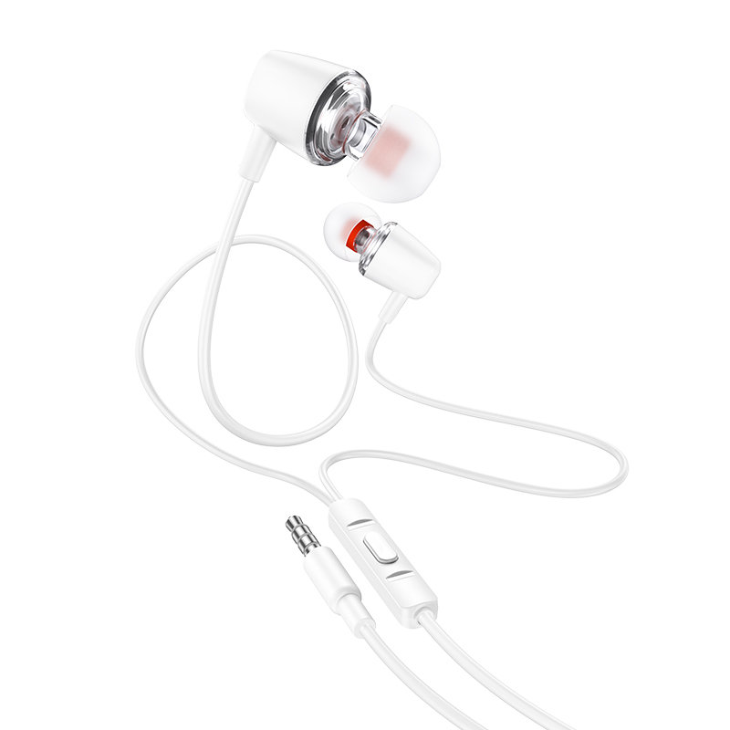 Наушники HOCO M107 Discoverer universal earphone, белые