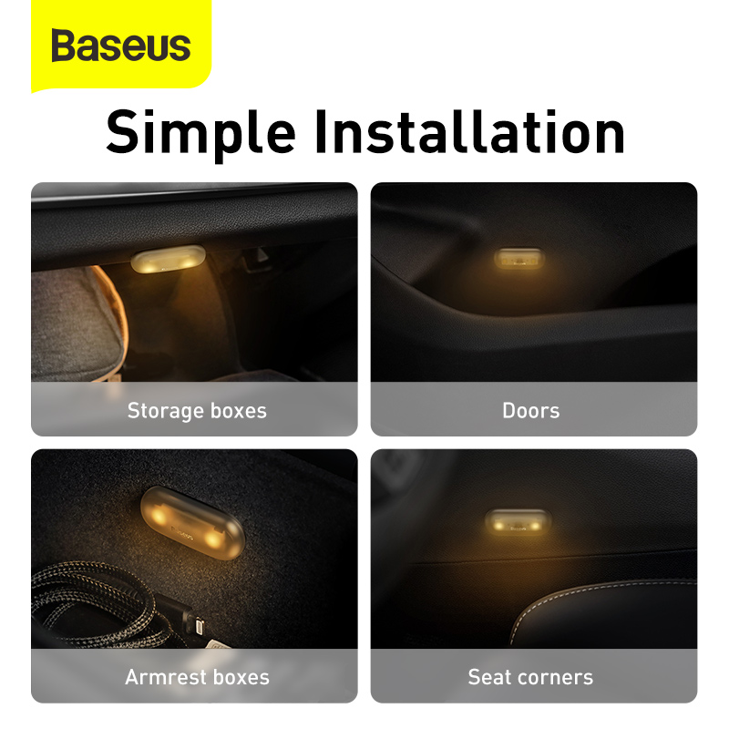 Лампа автомобильная BASEUS Capsule Car Interior Light (2PCS), черная