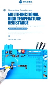 Коврик антистатический термостойкий 450x300mm SUNSHINE S-160