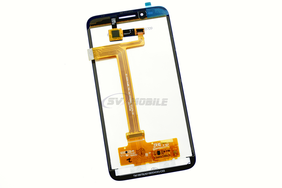 Дисплей Alcatel OT 7048X (Go Play) в сборе с тачскрином (Черный)