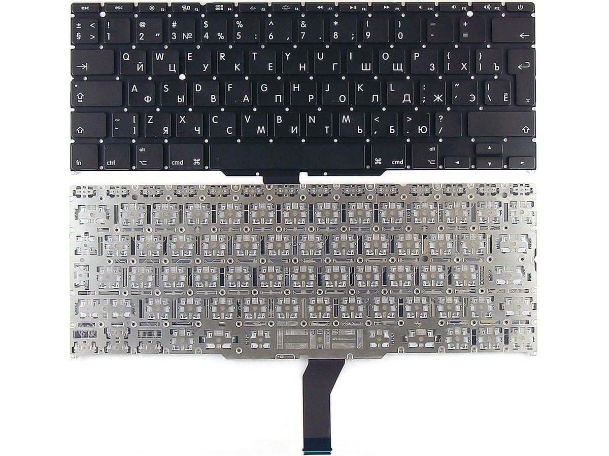 Клавиатура для ноутбука MacBook Air 11" A1370 (2011-2017) Г-образный Enter (ISO) RUS (Org)
