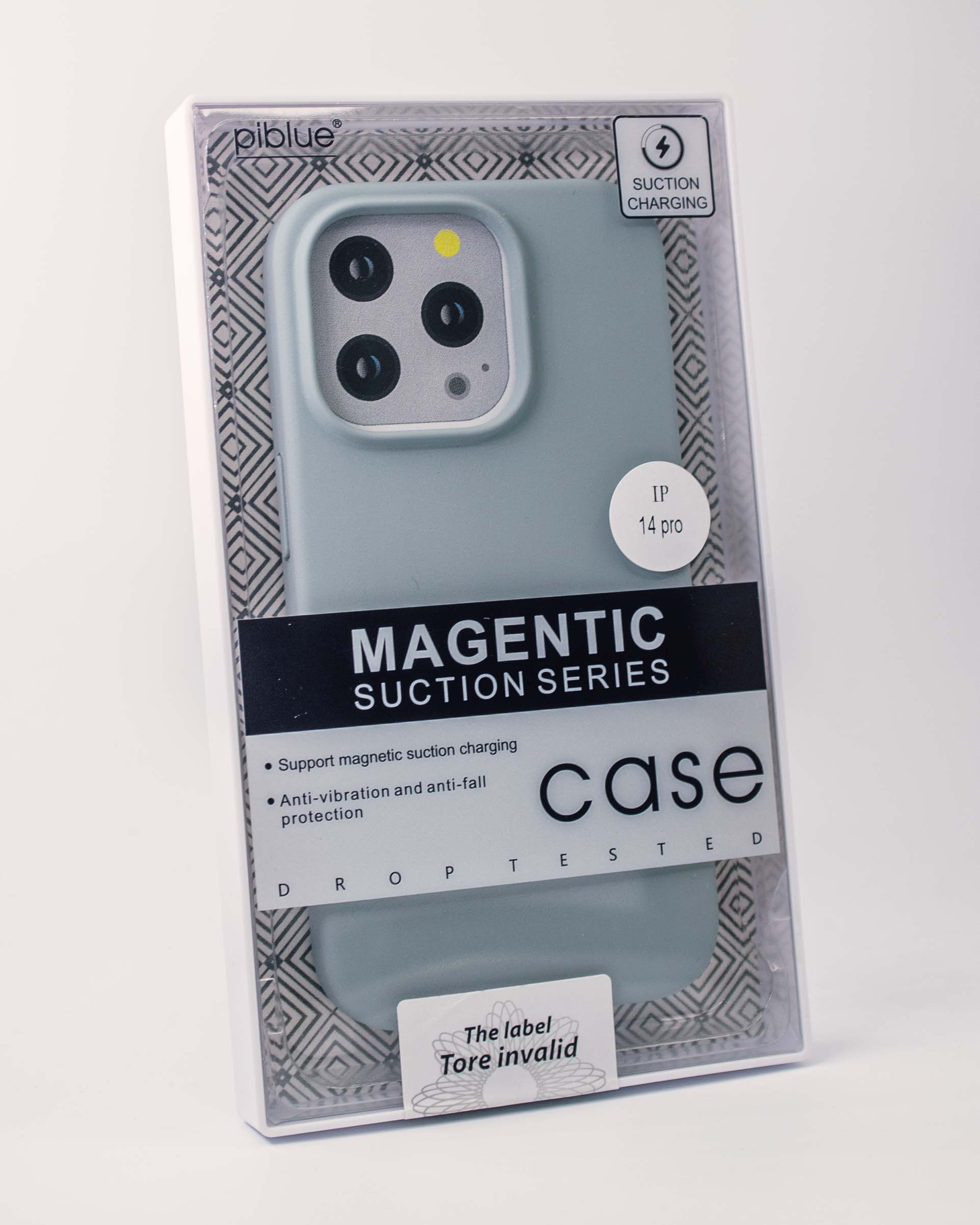 Чехол Piblue iPhone 14 Pro Silicone MagSafe, голубой