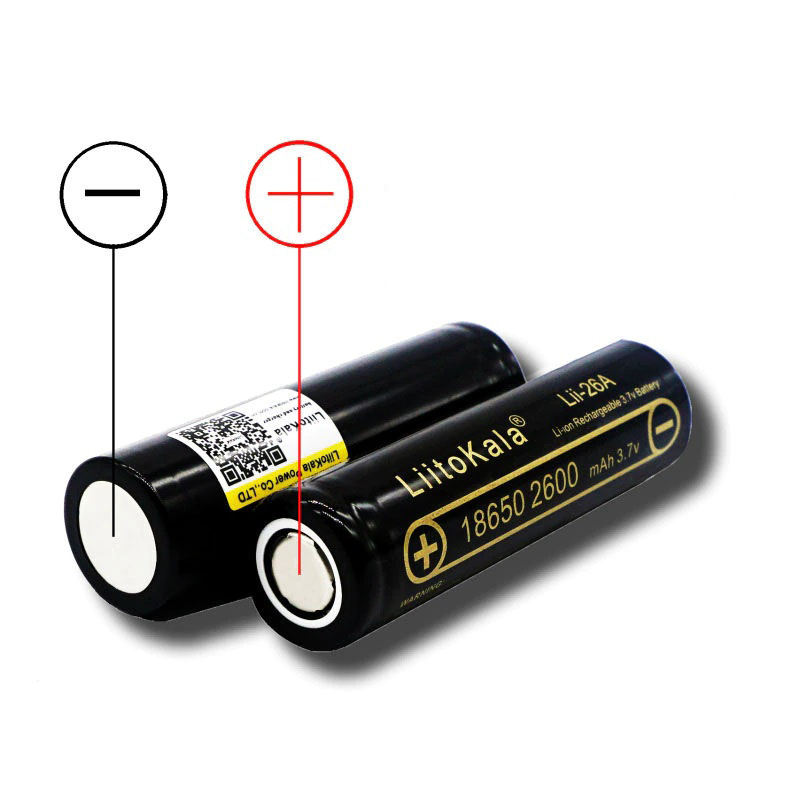 Аккумулятор 18650 LIITOKALA (2600mA, 3,7В) (УПАКОВКА 2ШТ)