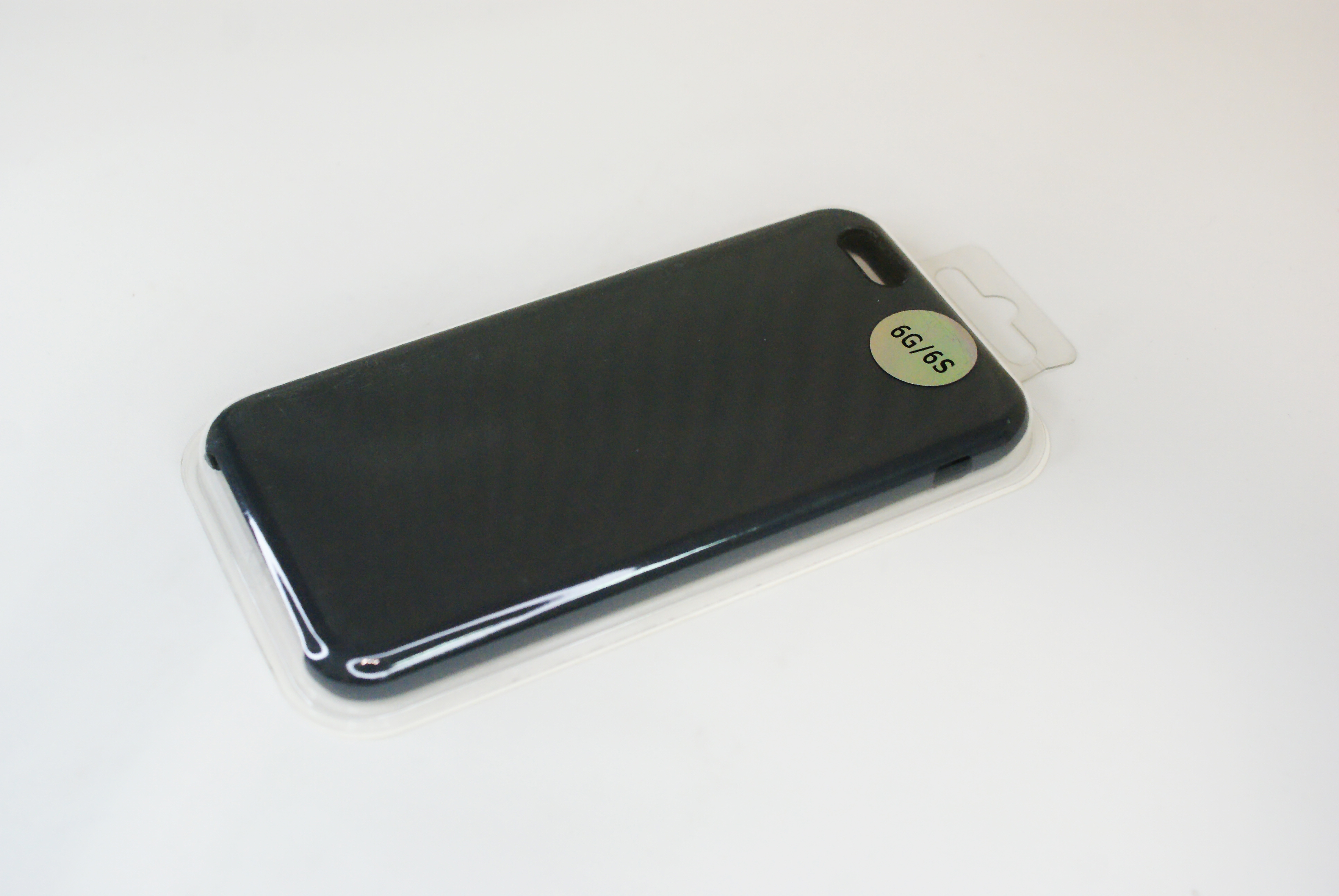 Чехол силиконовый гладкий Soft Touch iPhone 6/ 6S, темно-серый (без логотипа)