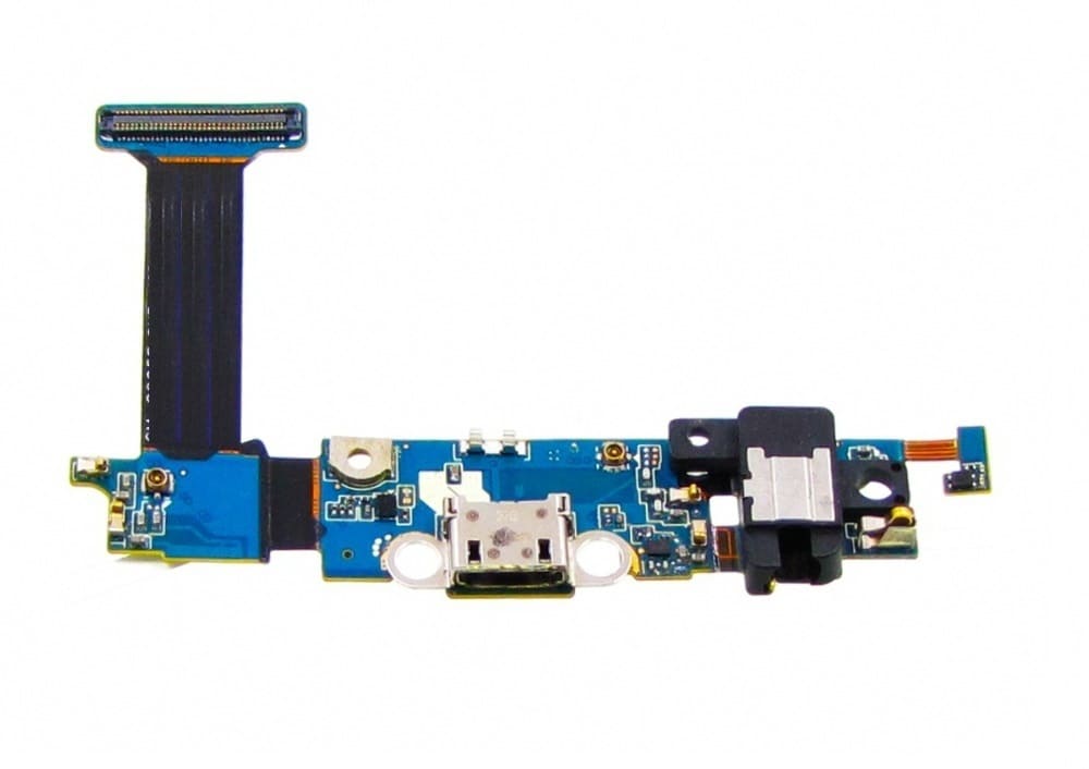 Шлейф Samsung G925F/ S6 Edge с разъемами зарядки и гарнитуры (ORIG)