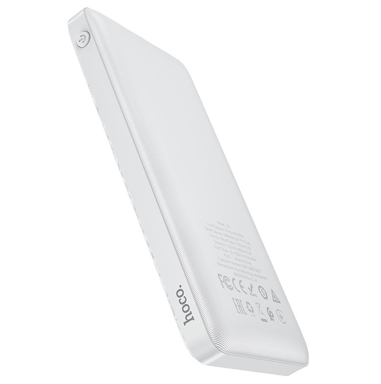 Внешний аккумулятор Power Bank 10000 mAh HOCO J72 Easy travel, белый