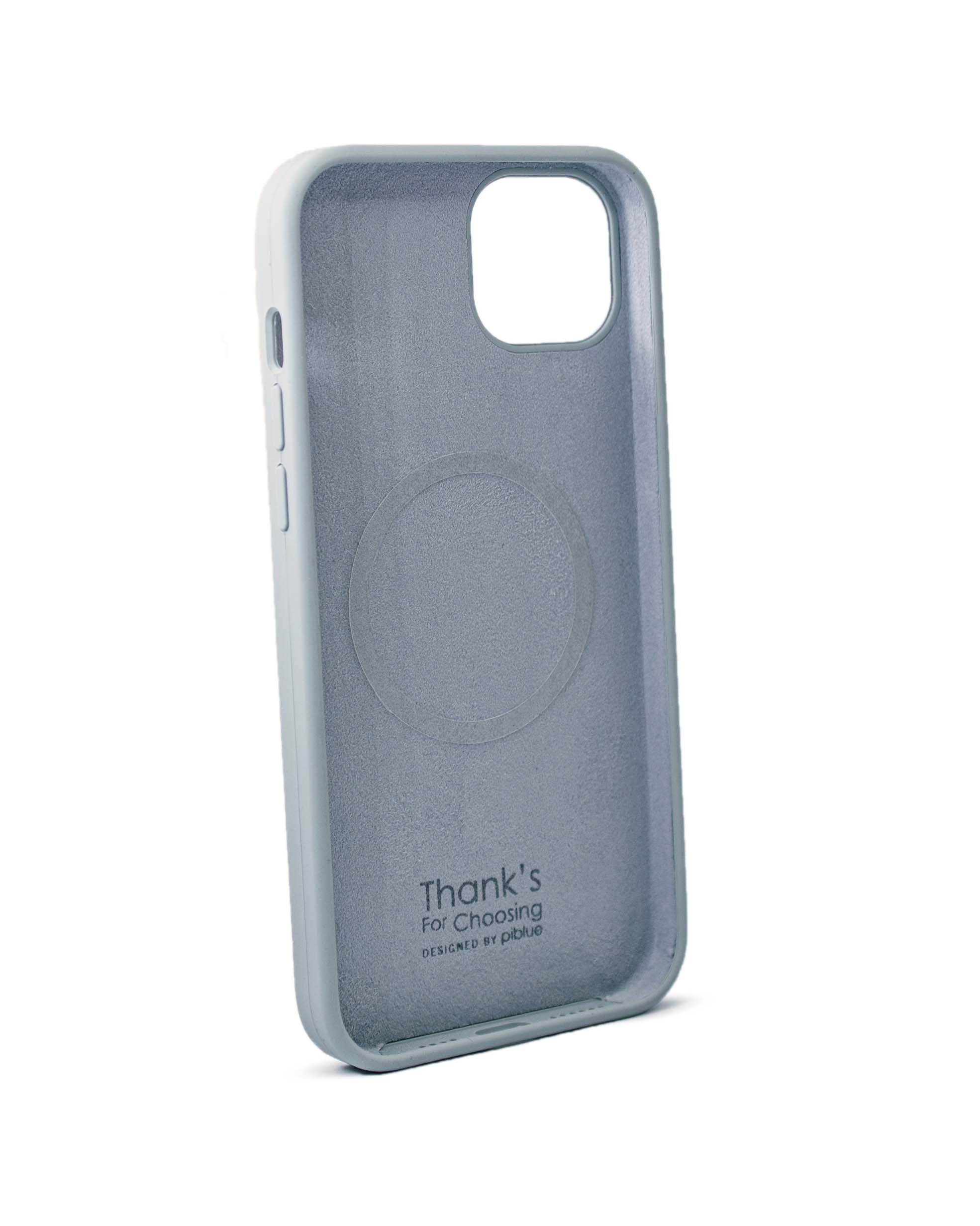 Чехол Piblue iPhone 14 Plus Silicone MagSafe, голубой