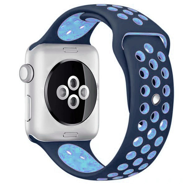 Ремешок Band Sport Nike для Apple Watch 42 мм/ 44 мм голубой с синим №16