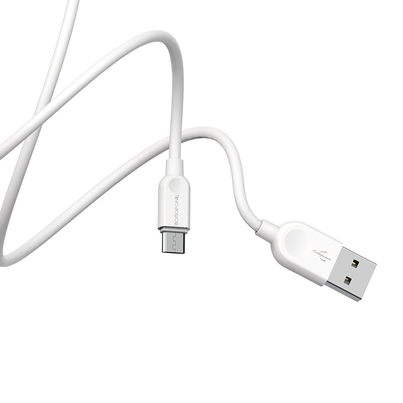 USB кабель micro USB BOROFONE BX14 LinkJet (100см), белый