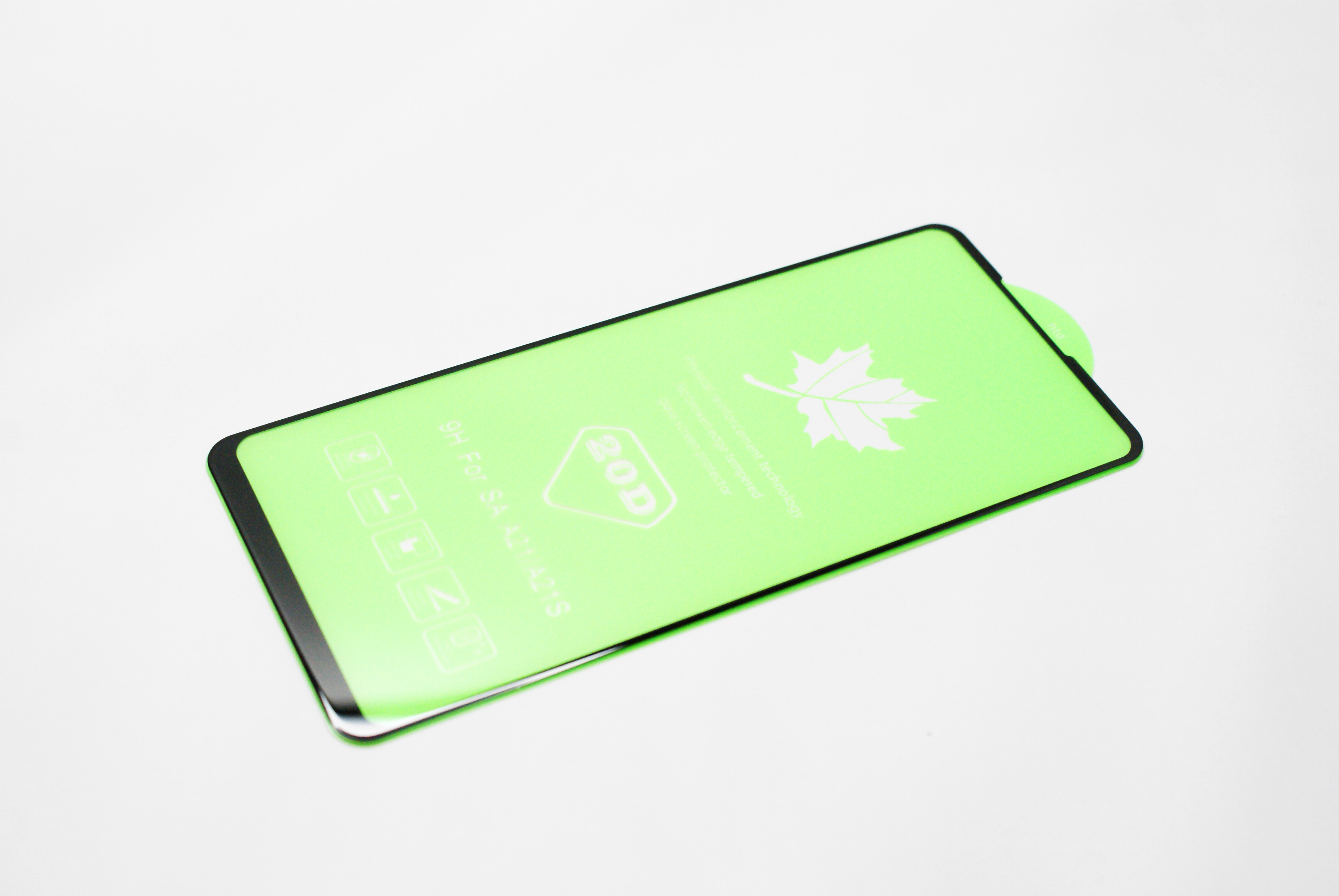 Защитное стекло Samsung A21/ A21S/ A71/ A80/ A81/ A90/ M51/ M52 11D, черное (тех упаковка)