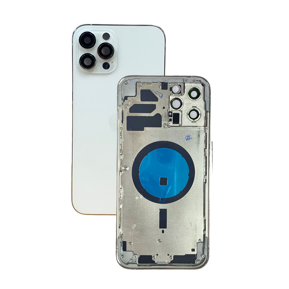 Задняя крышка/ Корпус iPhone 12 Pro Max в сборе с рамкой, белый (CE)