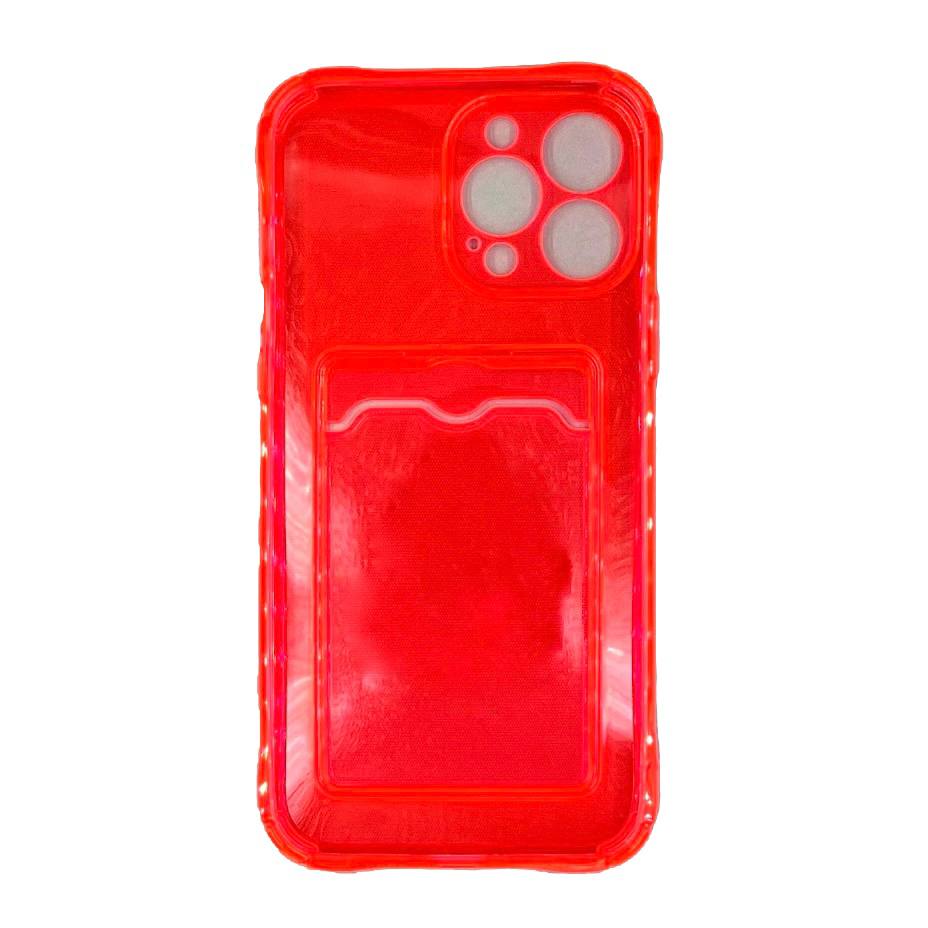 Чехол силиконовый с визитницей iPhone 13 Pro Max, розовый