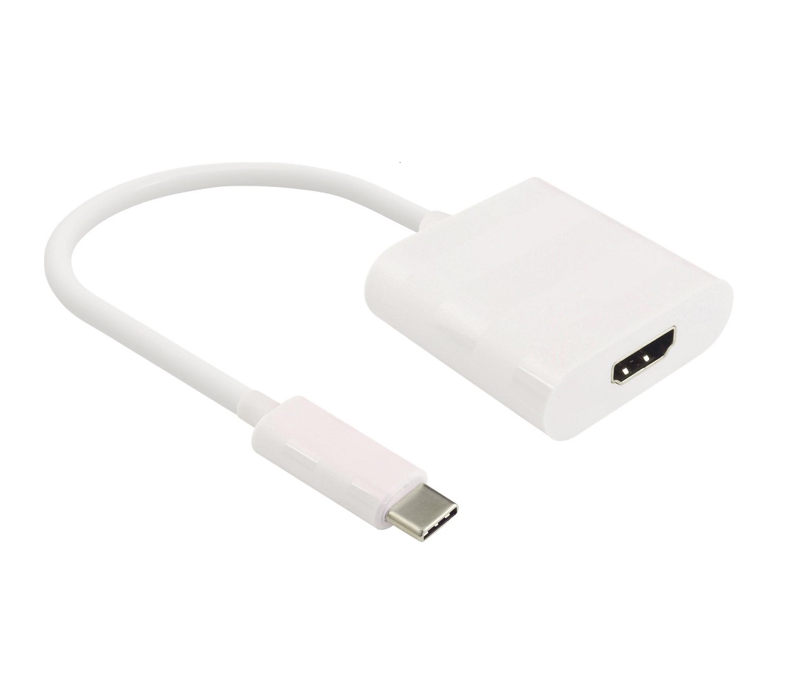 Адаптер-переходник Type-C to HDMI, белый