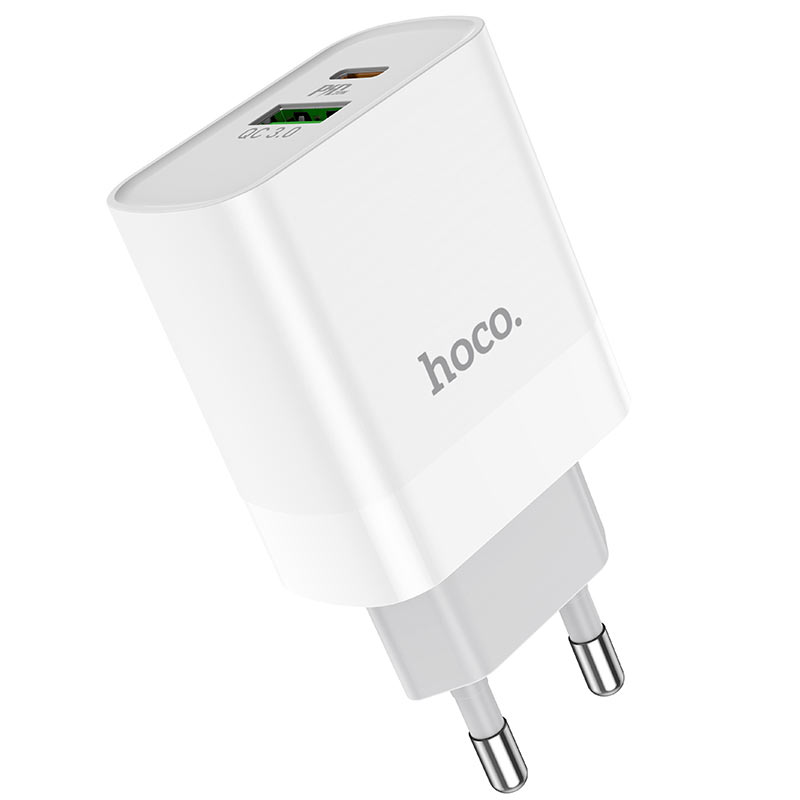Сетевой адаптер HOCO C80A PD20W + QC3.0, белый