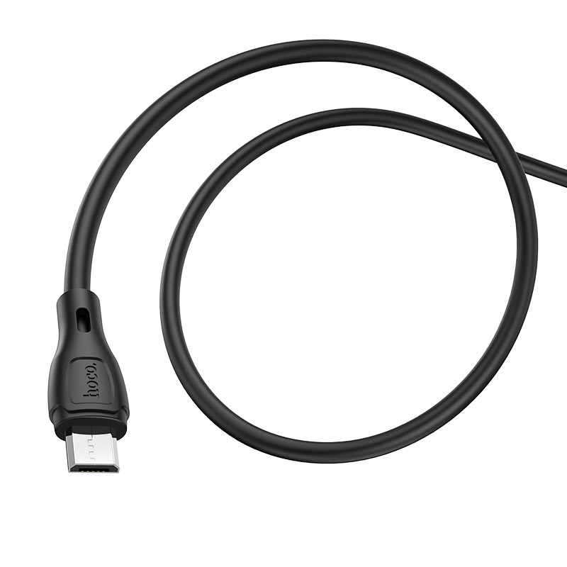 USB кабель micro USB HOCO X61 Ultimate silicone (100см. 2.4A), черный