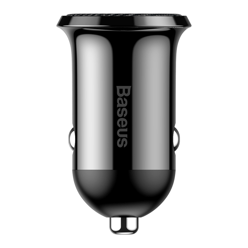 Автомобильный адаптер BASEUS Grain Pro (2 USB, 4.8A), черный