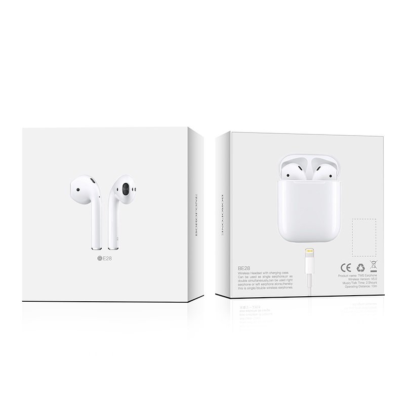 Беспроводные наушники BOROFONE BE28 Plus Bluetooth Original series TWS, белые