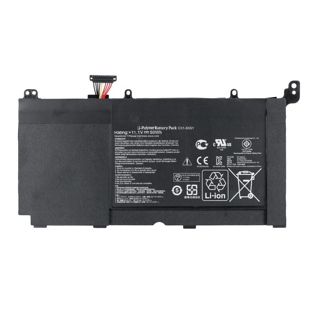 АКБ B31N1336 для ноутбука Asus S551 11.1V 4400mAh (OEM) черная