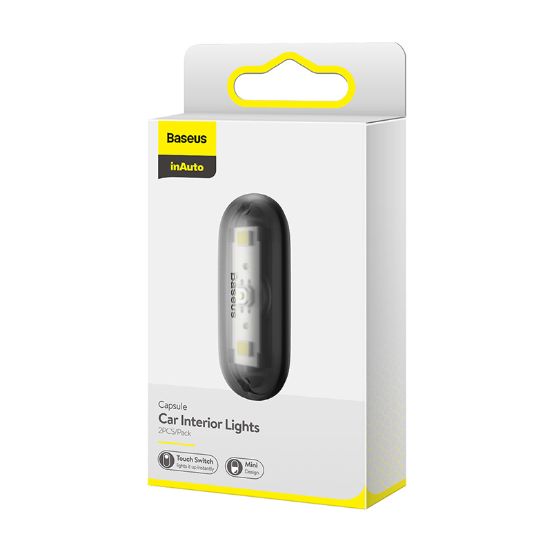 Лампа автомобильная BASEUS Capsule Car Interior Light (2PCS), черная