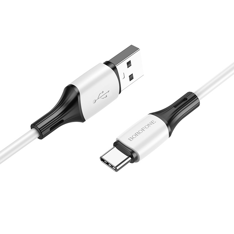 USB кабель Type-C BOROFONE BX79 Термостойкий, силикон (100см. 3A), белый