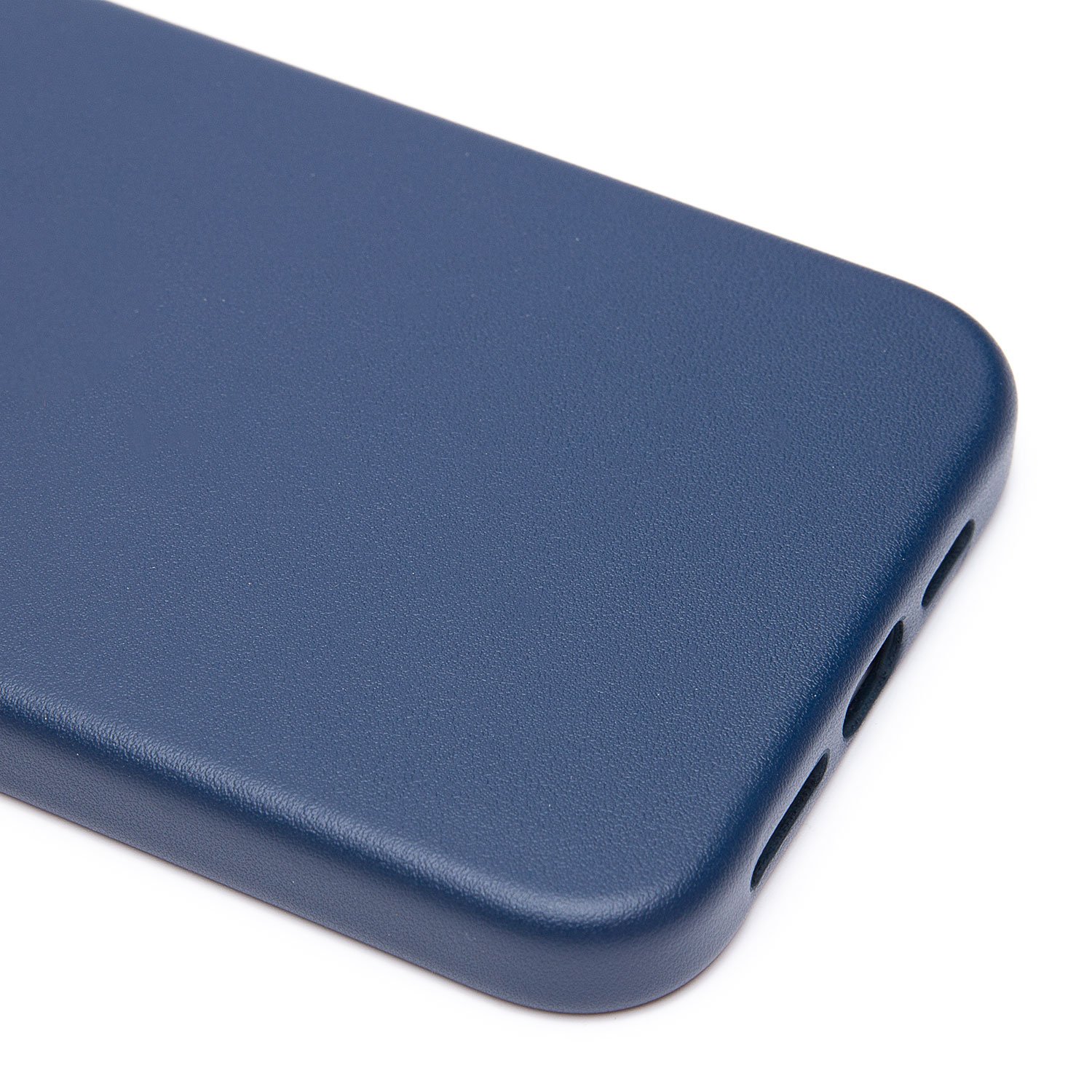 Чехол экокожа MagSafe iPhone 15 Pro, синий