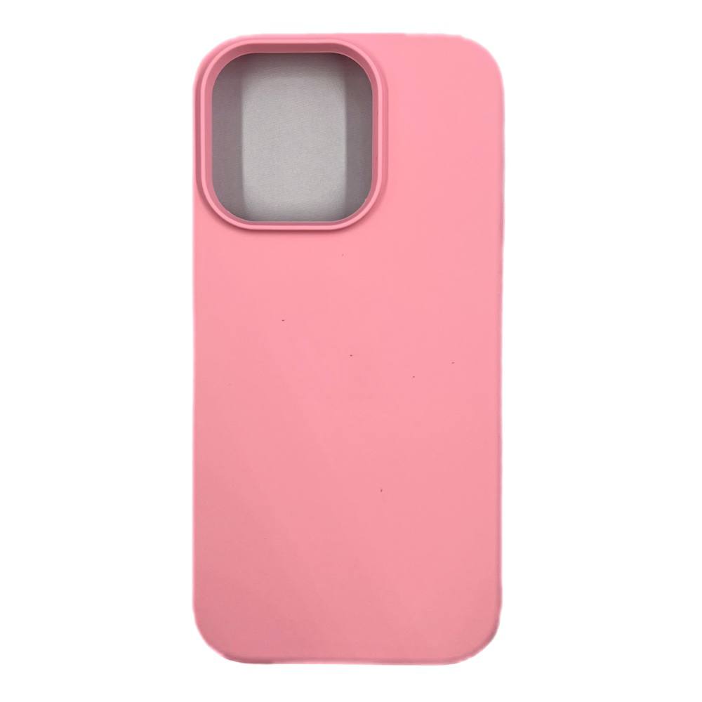 Чехол силиконовый гладкий Soft Touch iPhone 14 Pro, розовый №6 (закрытый низ)