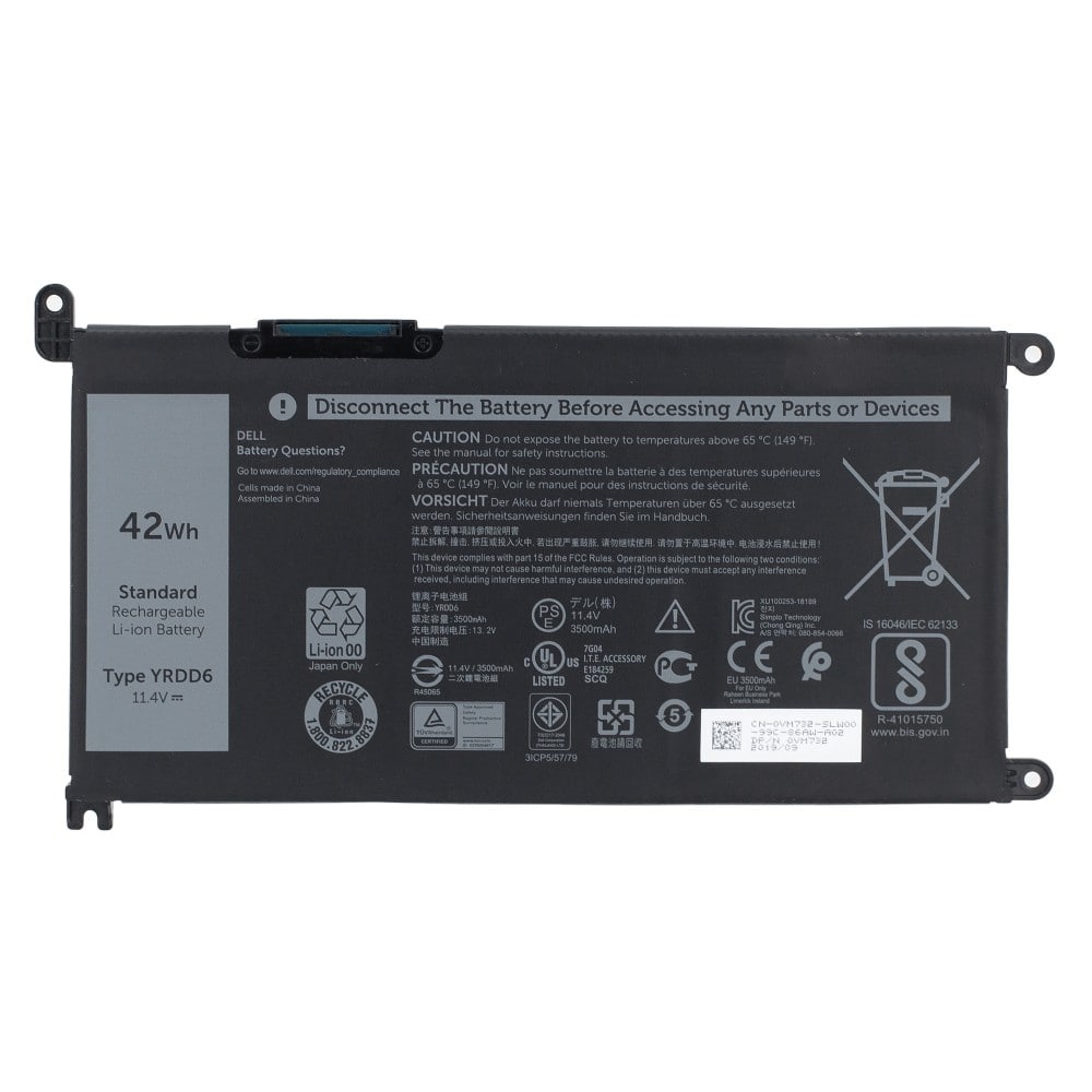 АКБ для ноутбука Dell Vostro 3500/3400/3700 4800mAh (Org)