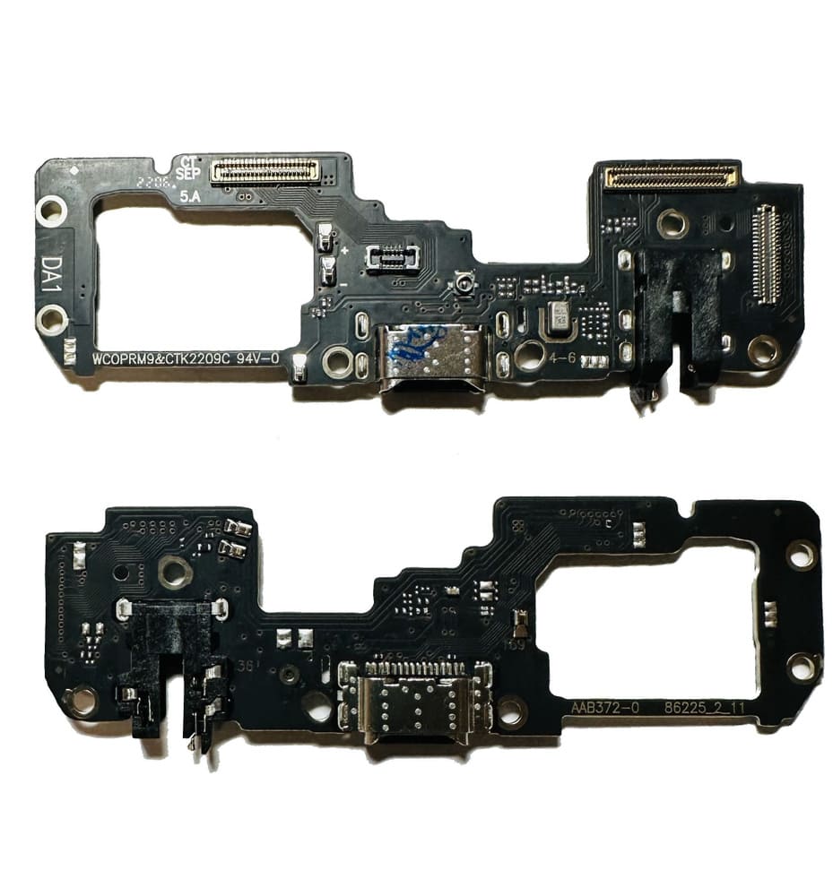 Шлейф Realme 9 5G (RMX3474) плата на системный разъем + разъем гарнитуры + микрофон