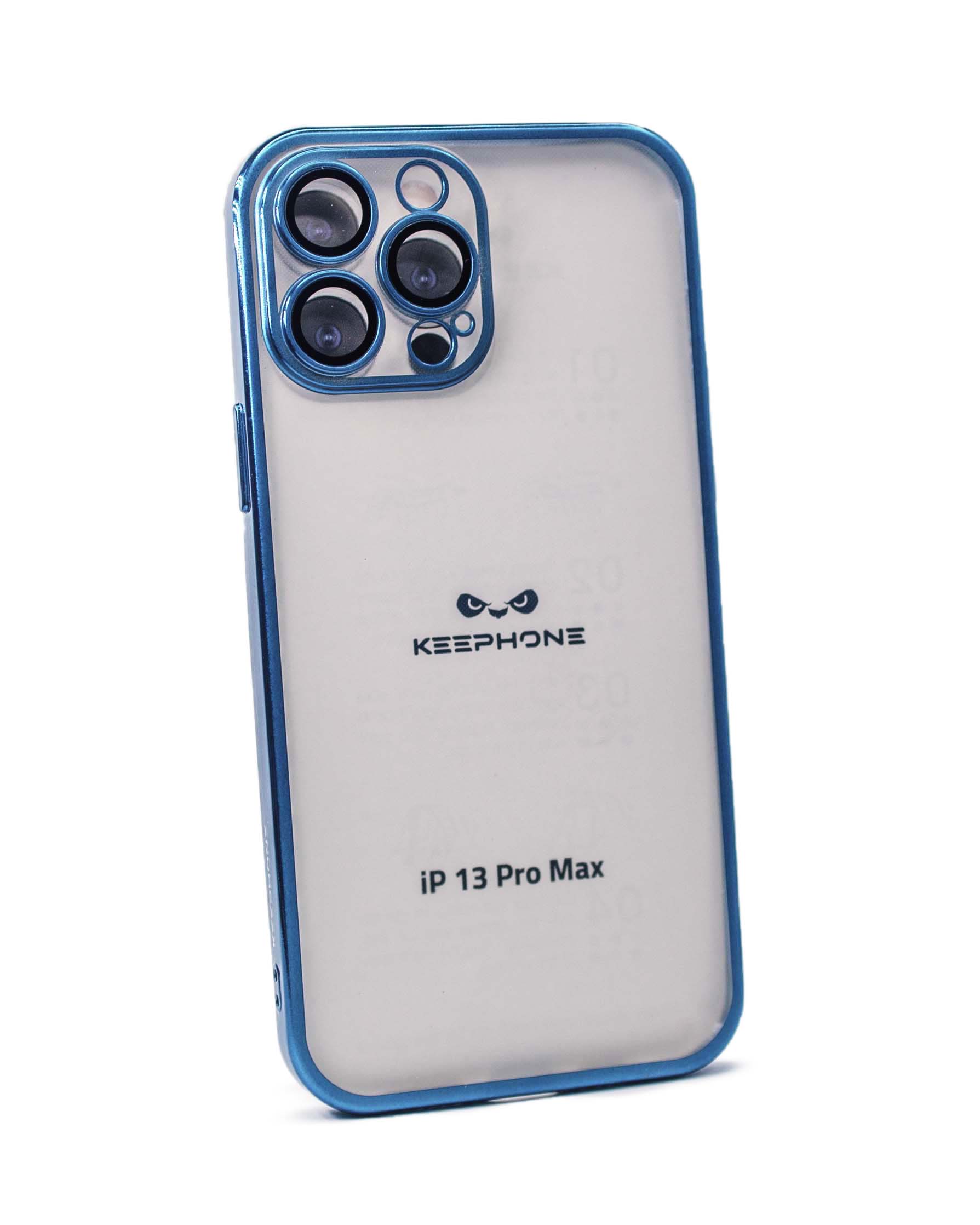 Чехол KeepHone iPhone 13 Pro Max с защитной линзой, синий