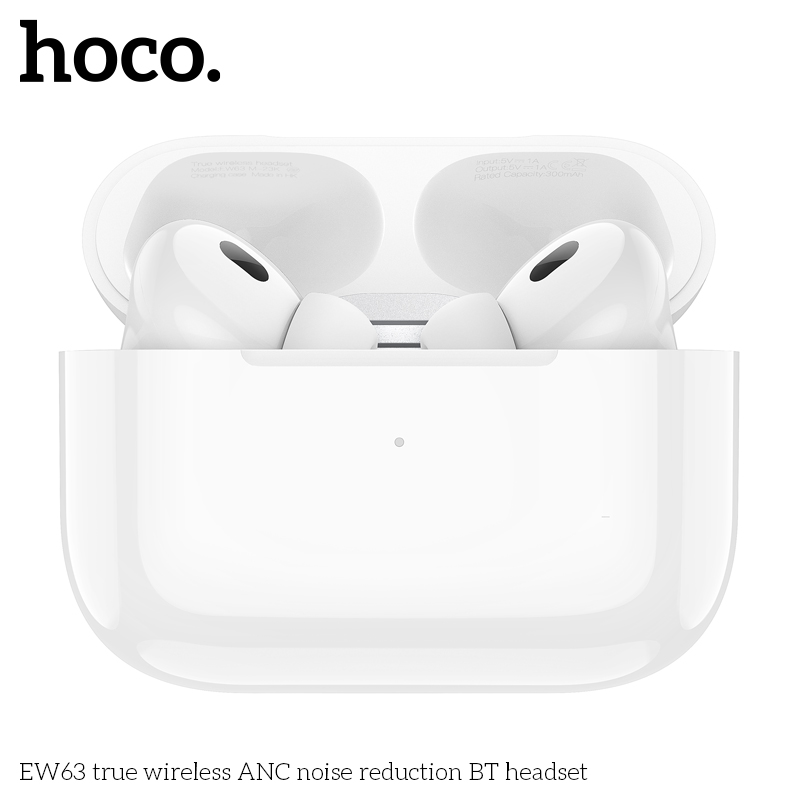Беспроводные наушники HOCO EW63 Bluetooth True wireless ANC noise reduction BT headset, белые
