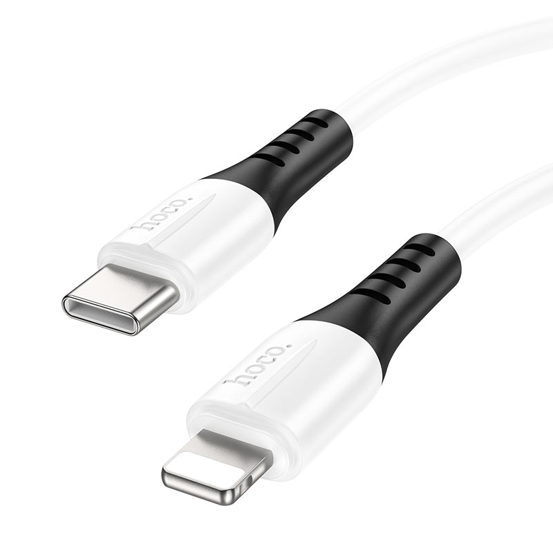 USB-C кабель HOCO X82 PD Type-C to Lightning Silicone (100см), белый