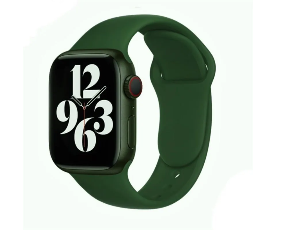 Ремешок силиконовый для Apple Watch 38/ 40 мм Sport Band, зеленый лес №54