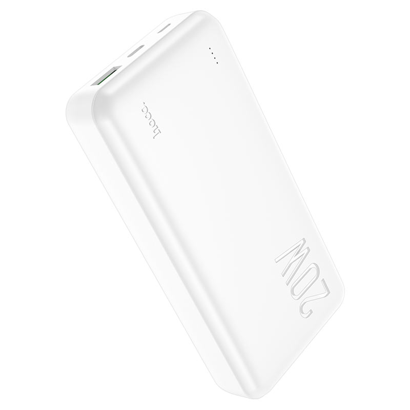 Внешний аккумулятор Power Bank 20000 mAh HOCO J87A Tacker PD20W + QC3.0, белый