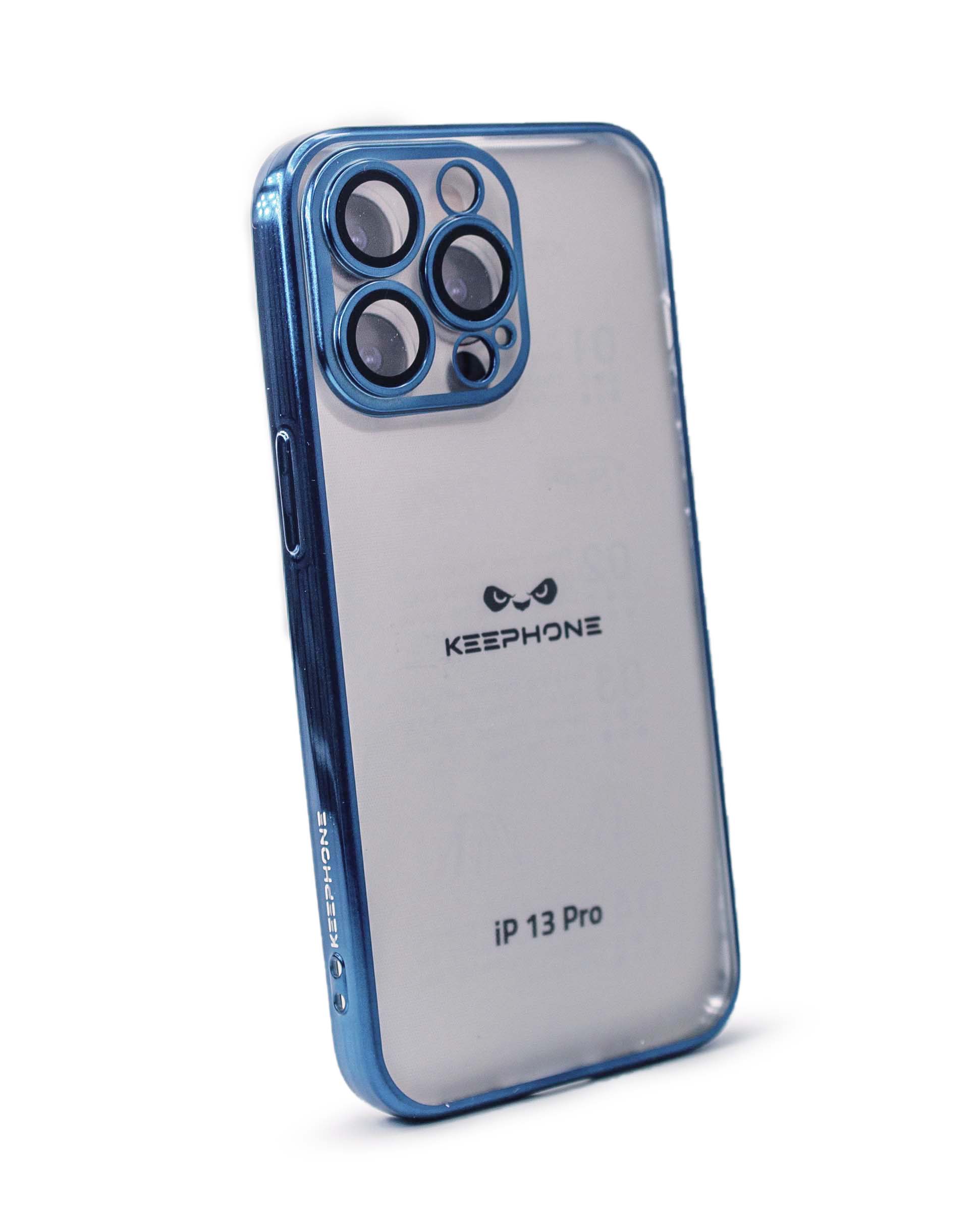 Чехол KeepHone iPhone 13 Pro с защитной линзой, синий